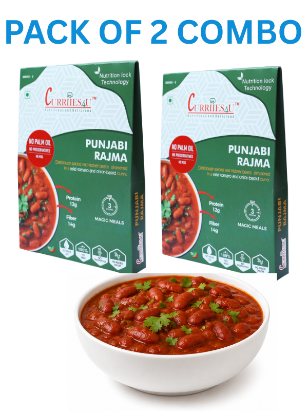 Curriies4U  Ready to Cook Punjabi Rajma Pack of 2 | No Palm Oil